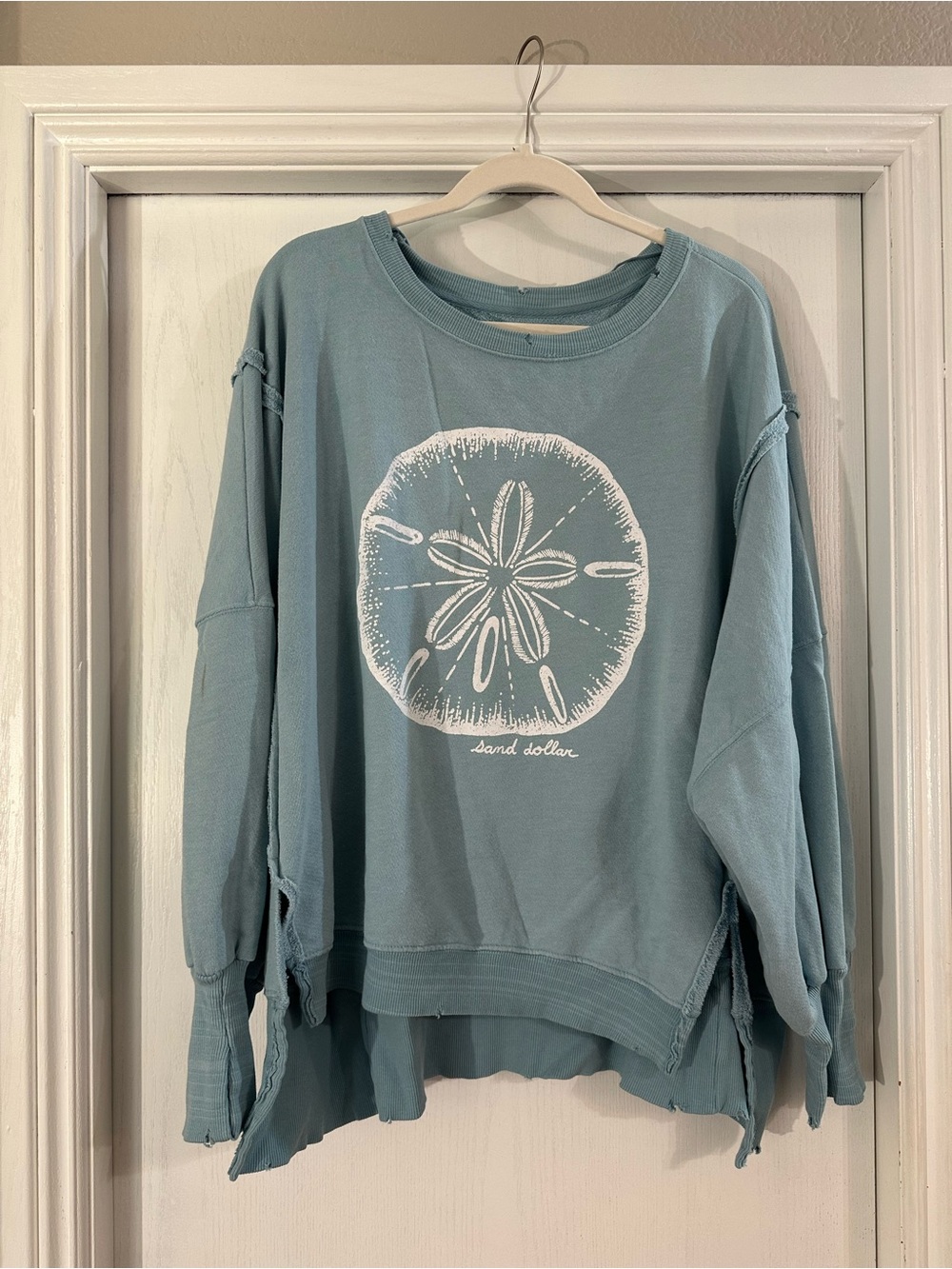 Free People Blue Sand Dollar “Camden” Graphic Sweatshirt